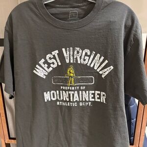 West Virginia University Mountaineers Athletic Department short sleeve T-large.